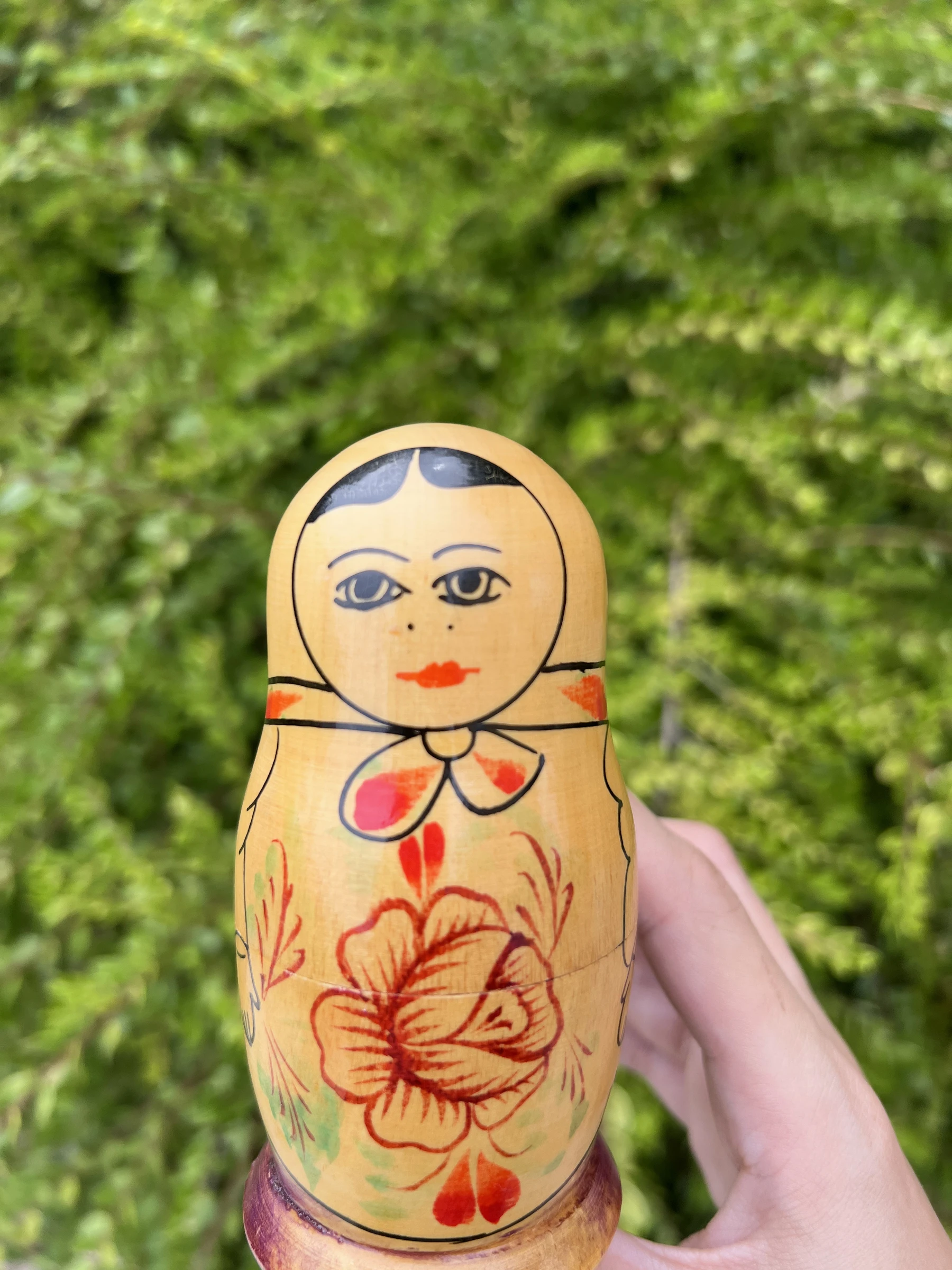 🪆 Boneca russa Matrioshka vintage feita na URSS de madeira 4 peças – photo 3